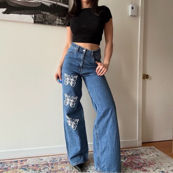 Twik Super wide straight leg high waist jeans - Picture 1 of 9